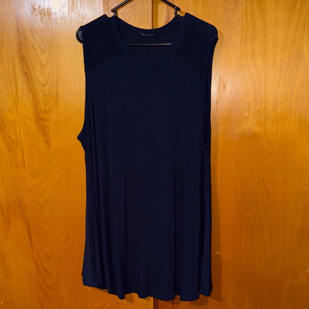 Lane Bryant Dark Blue Sleeveless Tank Top